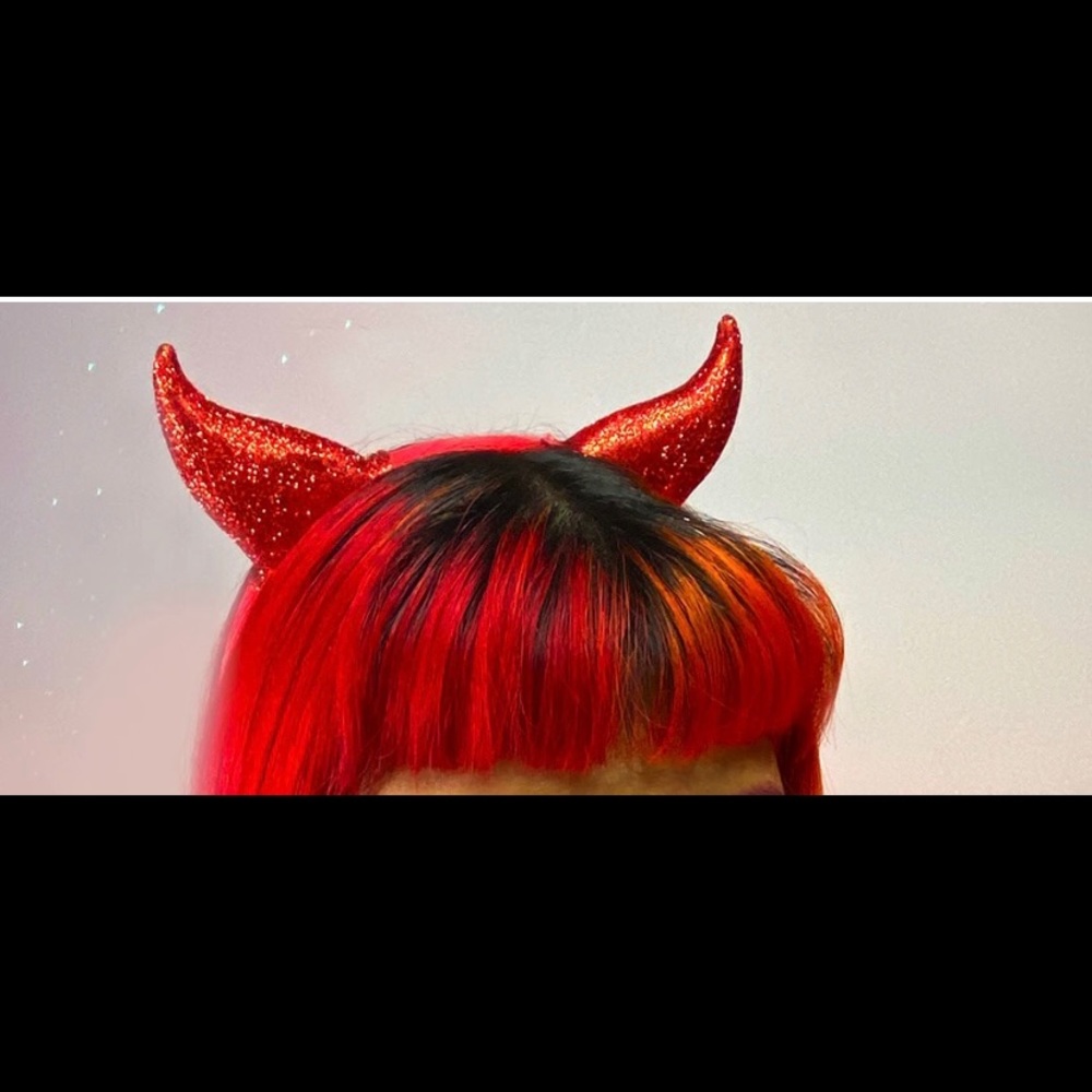 Glitter devil headband. Halloween